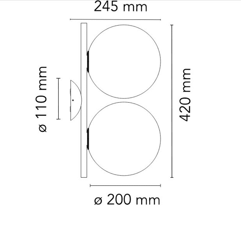Flos IC Lights Double Plafond/Wandlamp
