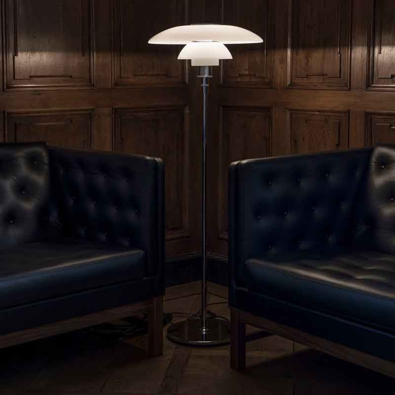 Louis Poulsen PH 4½-3½ Glazen Vloerlamp