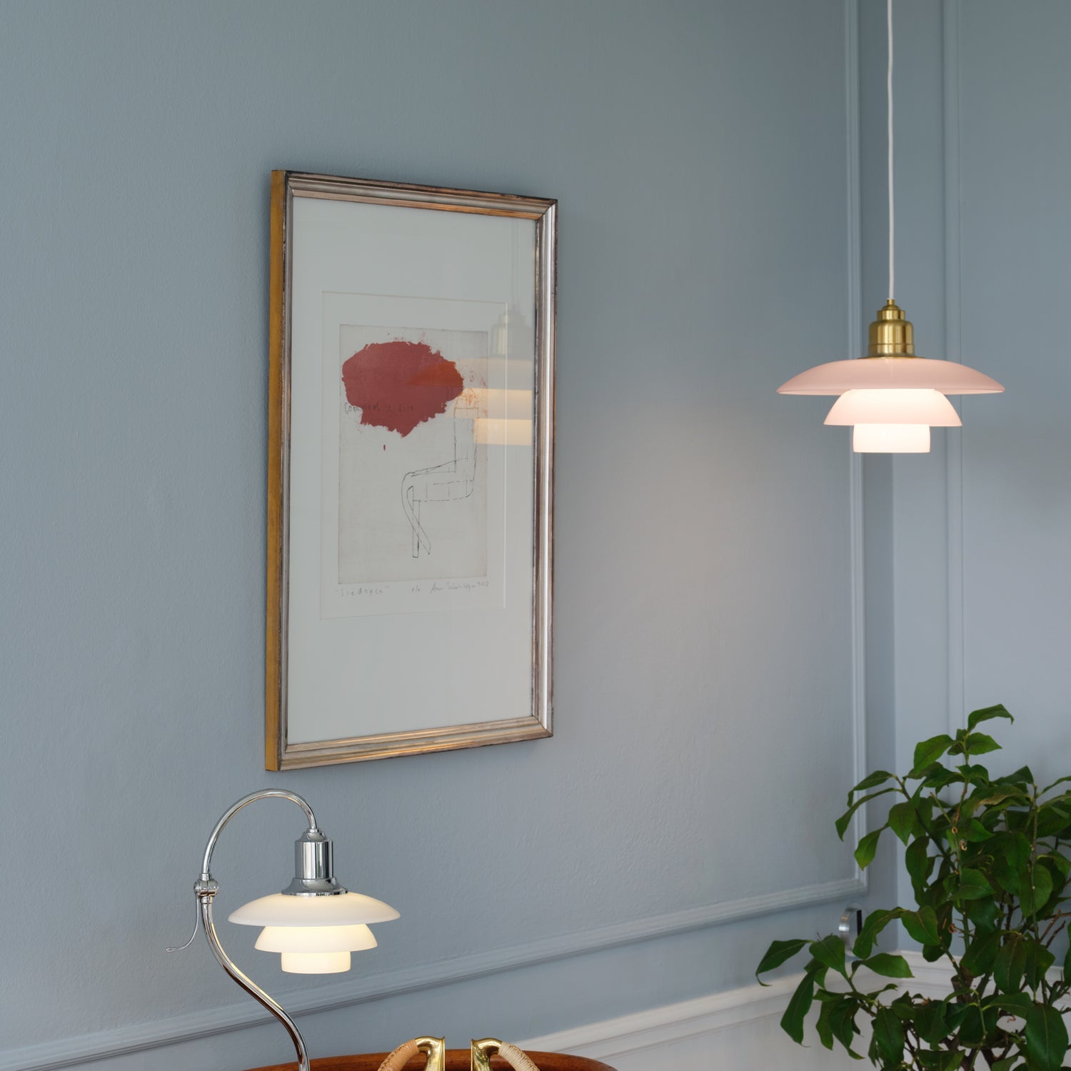 Louis Poulsen PH 3½-3 Pale Rose Brass Hanglamp